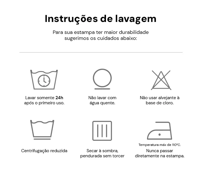 Cuidados com a peça