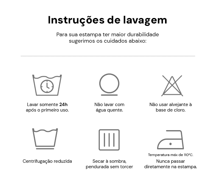 Cuidados com a peça